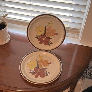 Edgemere Stoneware Garland 105-133-3 Japan 10" Dinner Plates Set of 2